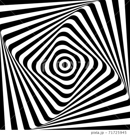 Abstract illusion of 3D whirl movement. Op art design. 71725945