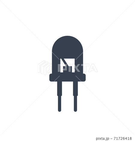light emitting diode icon on white 71726418