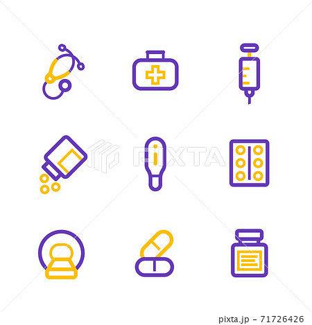 Healthcare, hospital, medical line icons 71726426