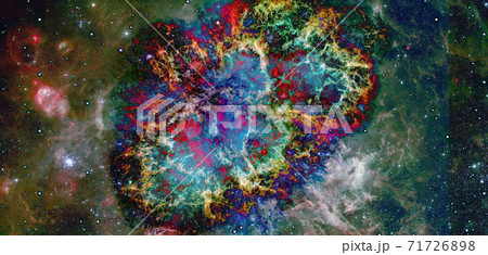 Cosmic art. Science fiction wallpaper. Elements of this image furnished by NASA 71726898