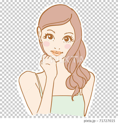 キレイ　可愛い　女性　上半身 71727015