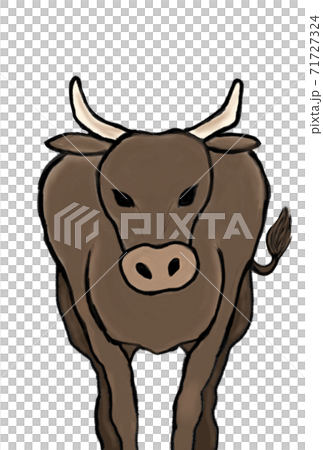 Easy-to-use cow picture for New Year's cards, etc. Easy-to-use cow picture for New Year's cards, etc. 71727324