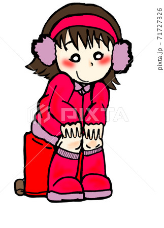 バケツに座って一休みの可愛い女の子 バケツに座って一休みの可愛い女の子 71727326