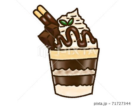 チョコパフェのイラスト素材