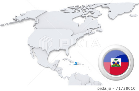 Haiti on a map of North America 71728010