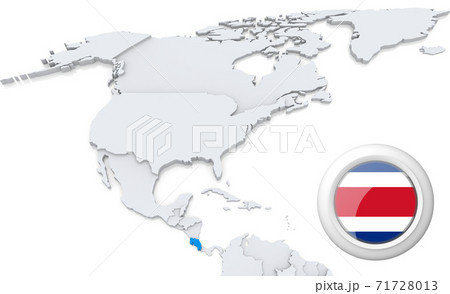 Costa Rica on a map of North America 71728013