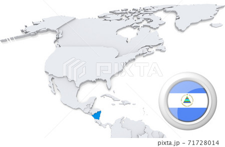 Nicaragua on a map of North America 71728014