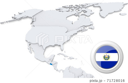 Salvador on a map of North America 71728016
