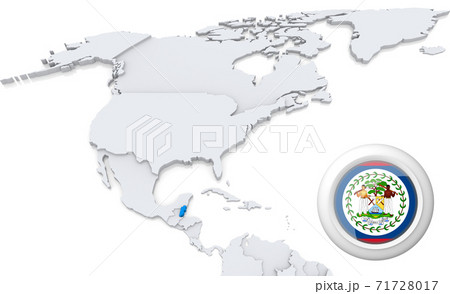 Belize on a map of North America 71728017