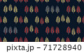 Christmas seamless pattern. Hand-drawn fir branches on a dark blue background. Cute flat illustration. Simple ornament for fabric, postcard, banner, wrapping paper. 71728940