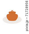 Clay ceramic kitchen utensils for food and drinks. 71728956