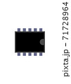 Electronic component microcircuit on a white background. 71728964