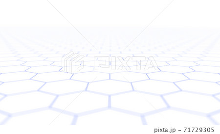 CGヘクサゴン　並んだ複数の六角形の背景素材 71729305