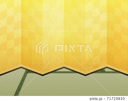 金屏風のイラスト素材