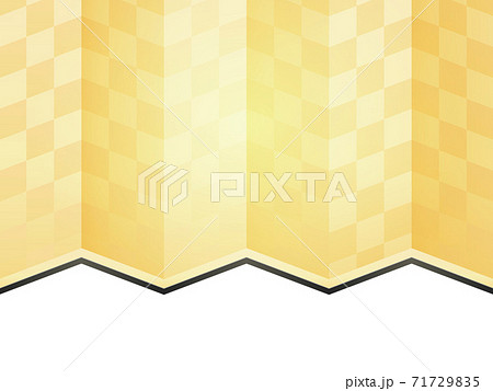 金屏風のイラスト素材