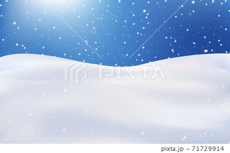 Snow landscape, Christmas wallpaper with falling snowflakes in a realistic style. Premium vector illustration. Snow landscape, Christmas wallpaper with falling snowflakes in a realistic style. Premium vector illustration. 71729914