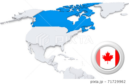 Canada on a map of North America Canada on a map of North America 71729962