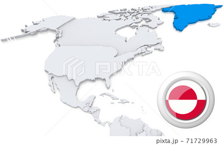 Greenland on a map of North America Greenland on a map of North America 71729963