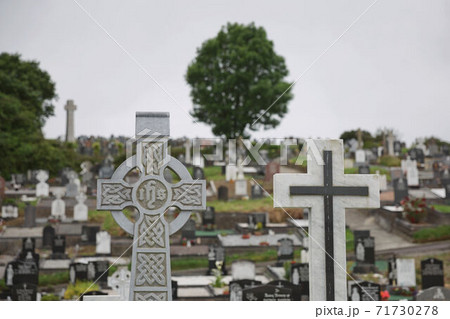 Crosses and cementery in Bantry, West Cork, Ireland 71730278