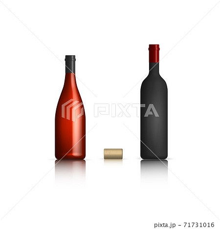 Bottles of red wine, vector illustration. 71731016