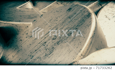 Scratched Metal round abstract futuristic background, 3d render illustration Scratched Metal round abstract futuristic background, 3d render illustration 71733262
