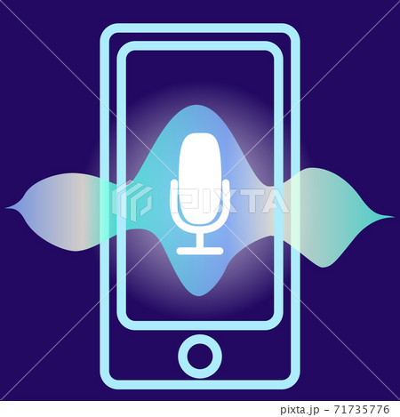 Personal assistant and voice recognition concept flat illustration of sound symbol intelligent technologies. Microphone button with bright voice and sound imitation lines. Personal assistant and voice recognition concept flat illustration of sound symbol intelligent technologies. Microphone button with bright voice and sound imitation lines. 71735776
