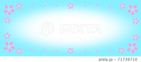 青空の下のさくらの風景 71736710