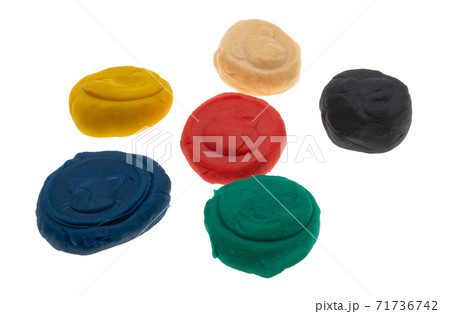 colored modeling clay isolated colored modeling clay isolated 71736742