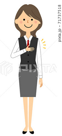 頼りになる制服姿の女性 頼りになる制服姿の女性 71737518