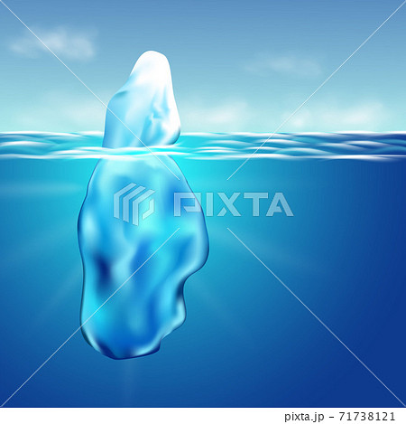 Iceberg floating among ice floes in the blue Antarctic sea. Iceberg floating among ice floes in the blue Antarctic sea. 71738121