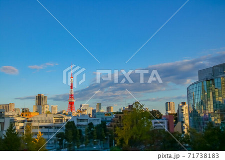 六本木から東京タワーの夕景 六本木から東京タワーの夕景 71738183