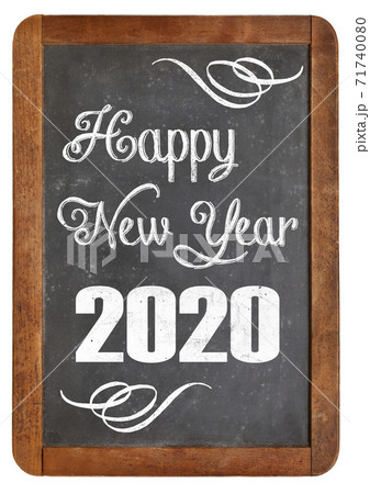 happy new year 2020 on blackboard 71740080