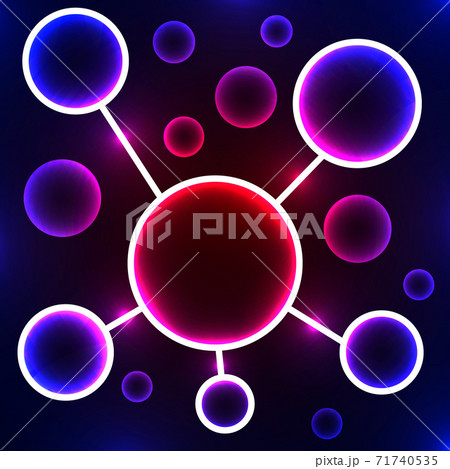 Abstract molecule. Stylized atom. Scientific research. Abstract background. Vector Image. Abstract molecule. Stylized atom. Scientific research. Abstract background. Vector Image. 71740535
