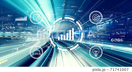 Marketing concept with high speed motion blur 71741007