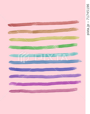 絵の具 手書きの線のイラスト素材
