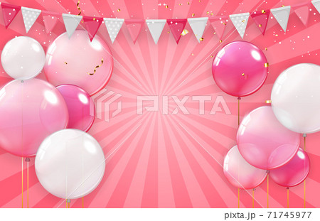 Holiday Background with Balloons. Can be used for advertisment, promotion and birthday card or invitation. Vector Illustration 71745977