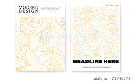 Set of modern posters with patterns of blossoming 71746278