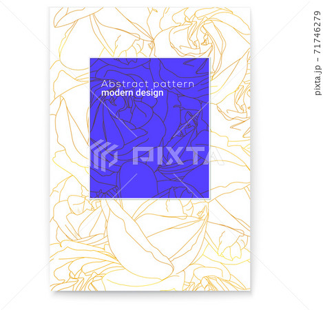 Abstract poster with pattern of blossoming rose 71746279