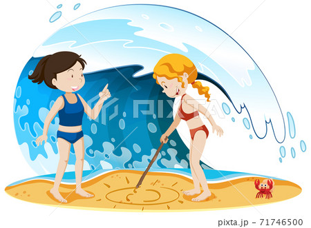 Isolated people at the beach Isolated people at the beach 71746500