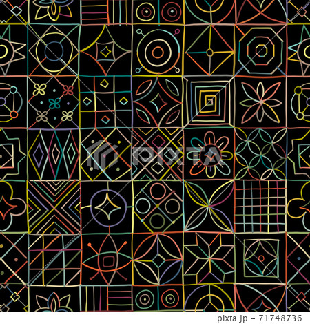 Talavera pattern. Indian patchwork. Turkish ornament. Moroccan tile mosaic. Spanish decoration. Ethnic background. Seamless pattern for your design Talavera pattern. Indian patchwork. Turkish ornament. Moroccan tile mosaic. Spanish decoration. Ethnic background. Seamless pattern for your design 71748736