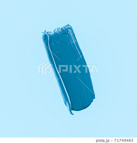 Blue brush stroke or makeup smudge closeup, beauty cosmetics and lipstick texture 71749465