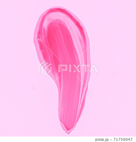 Pink brush stroke or makeup smudge closeup, beauty cosmetics and lipstick texture 71750047