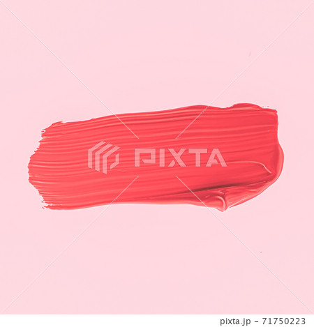 Red brush stroke or makeup smudge closeup, beauty cosmetics and lipstick texture Red brush stroke or makeup smudge closeup, beauty cosmetics and lipstick texture 71750223