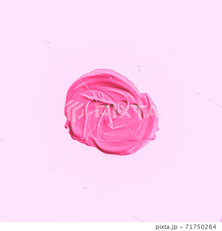 Pink brush stroke or makeup smudge closeup, beauty cosmetics and lipstick texture 71750264