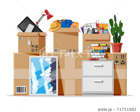 Moving to new house. Family relocated to new home. Moving to new house. Family relocated to new home. 71751992