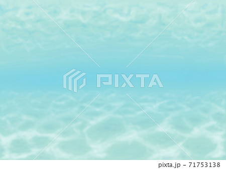 背景素材 リゾート地の浅い海に潜ったイメージ やや薄い色のイラスト素材
