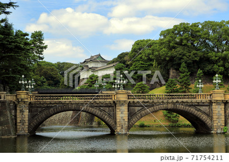 東京散歩 皇居前広場 二重橋 東京散歩 皇居前広場 二重橋 71754211