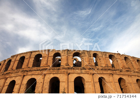 The amphitheater in El-Jem, Tunisia 71754344