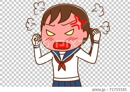 Angry female student - Stock Illustration [71755585] - PIXTA