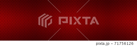 Perforated red metallic header. Metal texture banner. Simple texnology illustration. Circle, rounded rectangle Perforated red metallic header. Metal texture banner. Simple texnology illustration. Circle, rounded rectangle 71756126